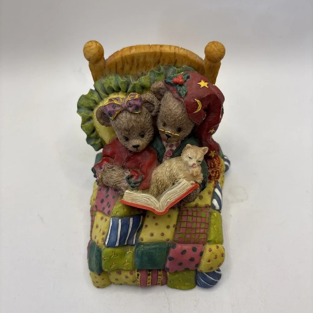Vtg Youngs 1998 'Twas‎ The Night Before Christmas Resin Bear Collectible Decor